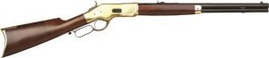 GCA225.jpg CIMARRON 1866 YELLOWBOY 38-40 - 20" OCTAGON BRASS/BLUED WALNUT