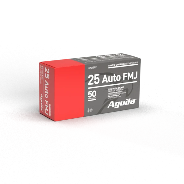 AGUILA 25 AUTO FMJ 50GR 50RD BOX 20 BXS PER CS AGUILA 25 AUTO FMJ 50GR 50RD BOX 20 BXS PER CS