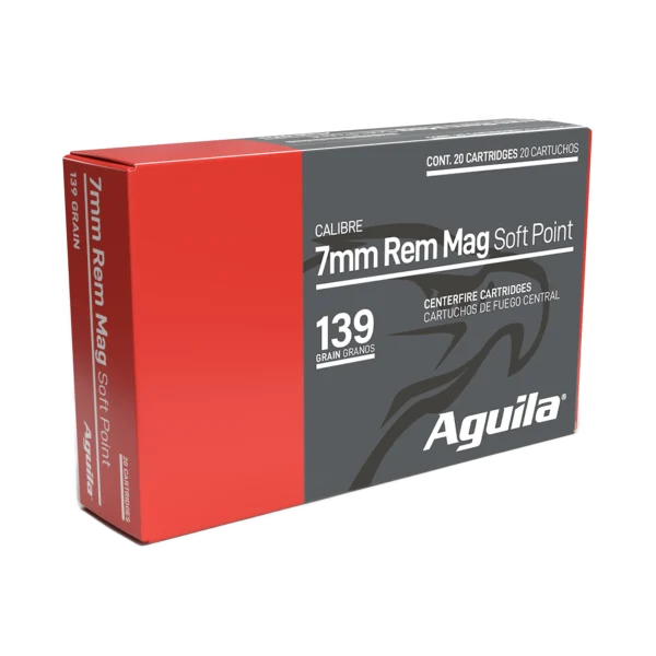 AGUILA 7MM REM MAG 139GR INTERLOCK BTSP 20RD BX 10 BOXES PER CASE AGUILA 7MM REM MAG 139GR INTERLOCK BTSP 20RD BX 10 BOXES PER CASE