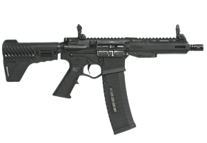 ATI ALPHA MAXX 5.56 PISTOL 7.5" BLACK 7" MLOK, REAR BLADE, F.U. SIGHTS, 1-60RD MAG