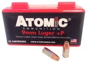 ATOMIC 9MM LUGER +P 124GR JHP - 50RD 10BX/CS
