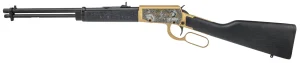 ROSSI RIO BRAVO RIL 22LR 18IN BBL CERAKOTE GOLD/DARK HW ENGRAVED THEODORE ROOSEVELT 15/RD