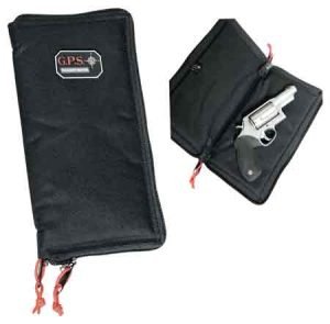 GPS PISTOL SLEEVE LARGE - LOCKABLE ZIPPER BLACK NYLON