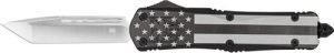 COBRATEC LARGE FS3 OTF BLACK - OUT FLAG 3.5" D2 TANTO NS
