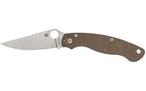 SPYDERCO MILITARY 2 CPM BRN CANVAS