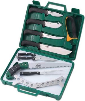 OUTDOOR EDGE GAME PROCESSOR - 11 PIECE COMBO W/CARRY CASE