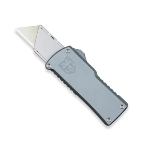 COBRATEC OTF UTILITY KNIFE GRAY 3.2OZ 3.375" HANDLE